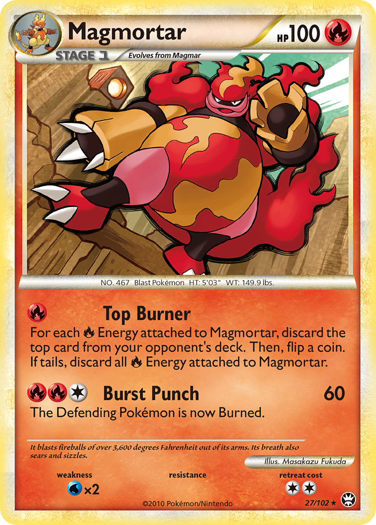 Magmortar (27/102) [HeartGold & SoulSilver: Triumphant] | Gamers Paradise