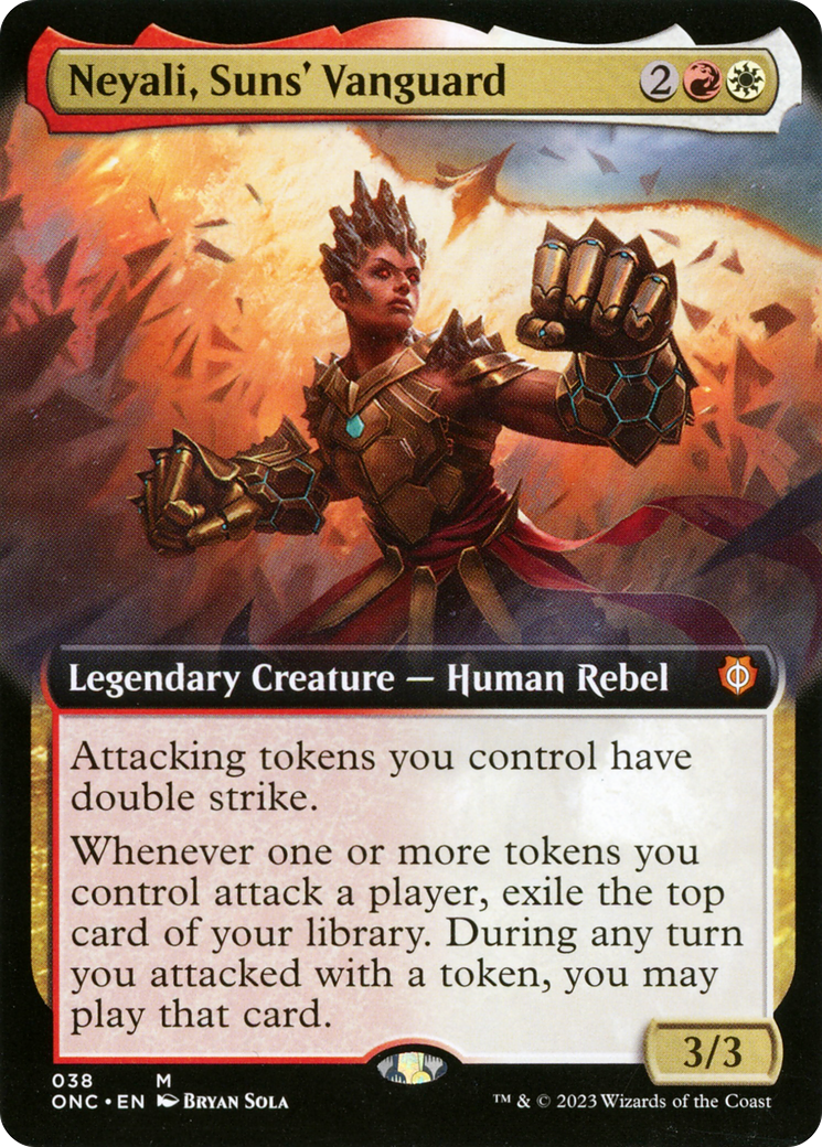 Neyali, Suns' Vanguard (Extended Art) [Phyrexia: All Will Be One Commander] | Gamers Paradise