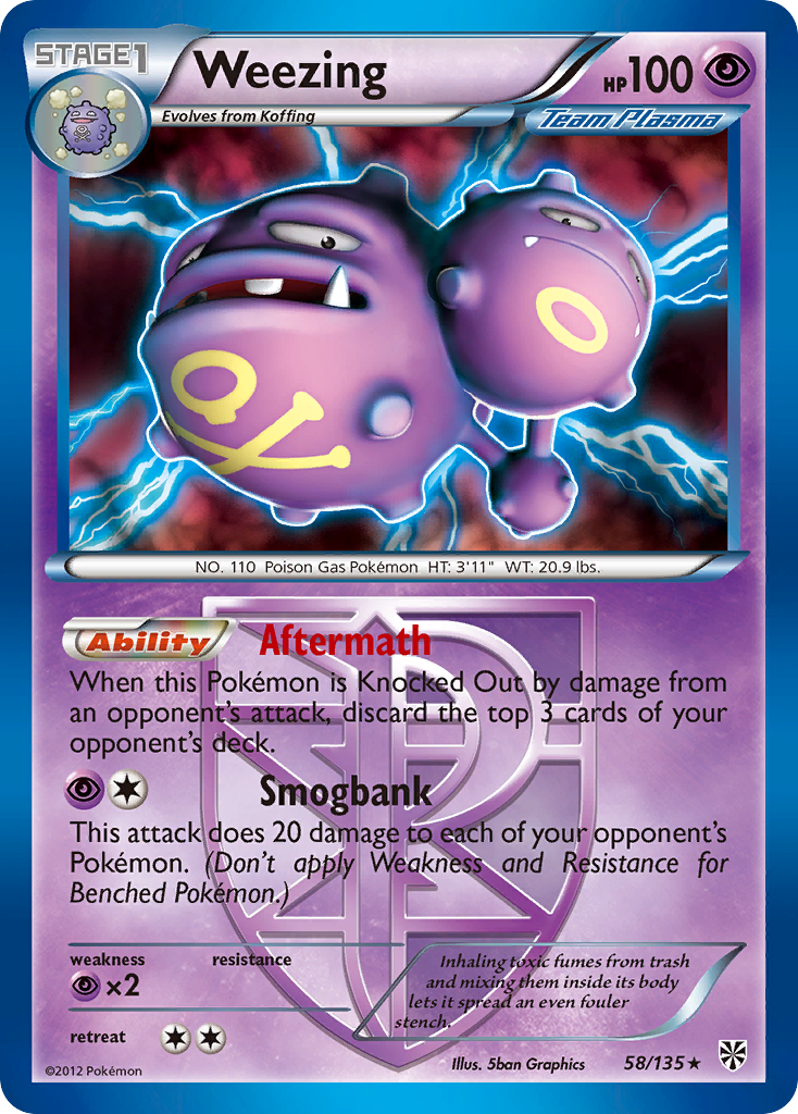 Weezing (58/135) [Black & White: Plasma Storm] | Gamers Paradise