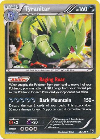 Tyranitar (56/124) (Cosmos Holo) [XY: Fates Collide] | Gamers Paradise