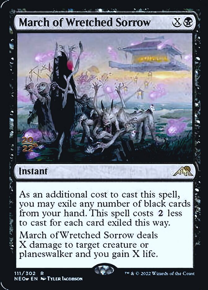 March of Wretched Sorrow [Kamigawa: Neon Dynasty Prerelease Promos] | Gamers Paradise