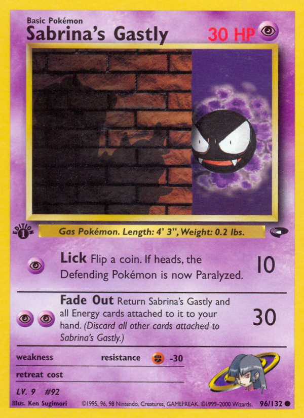Sabrina's Gastly (96/132) [Gym Challenge 1st Edition] | Gamers Paradise