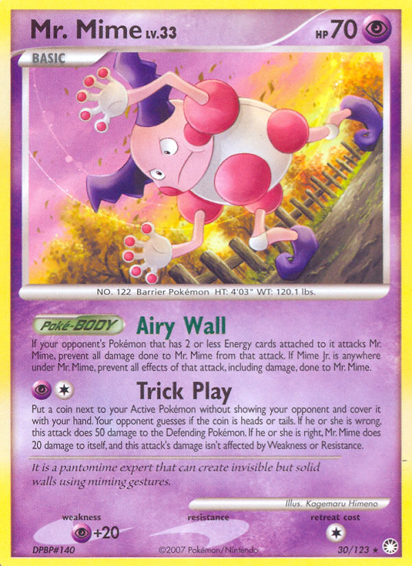 Mr. Mime (30/123) [Diamond & Pearl: Mysterious Treasures] | Gamers Paradise