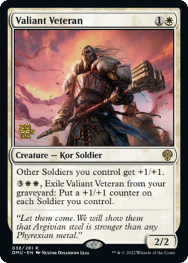 Valiant Veteran [Dominaria United Prerelease Promos] | Gamers Paradise