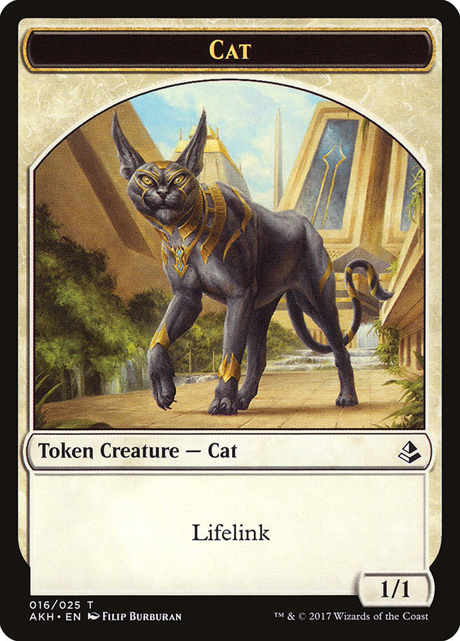 Sunscourge Champion // Cat Double-Sided Token [Hour of Devastation Tokens] | Gamers Paradise