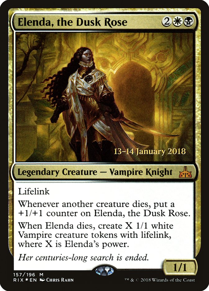 Elenda, the Dusk Rose [Rivals of Ixalan Prerelease Promos] | Gamers Paradise