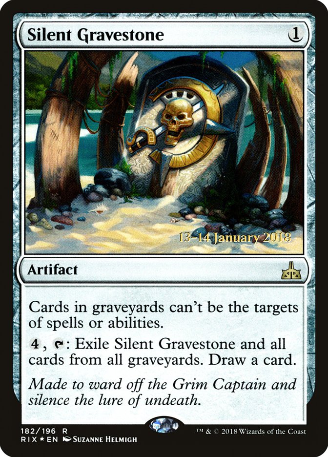 Silent Gravestone [Rivals of Ixalan Prerelease Promos] | Gamers Paradise