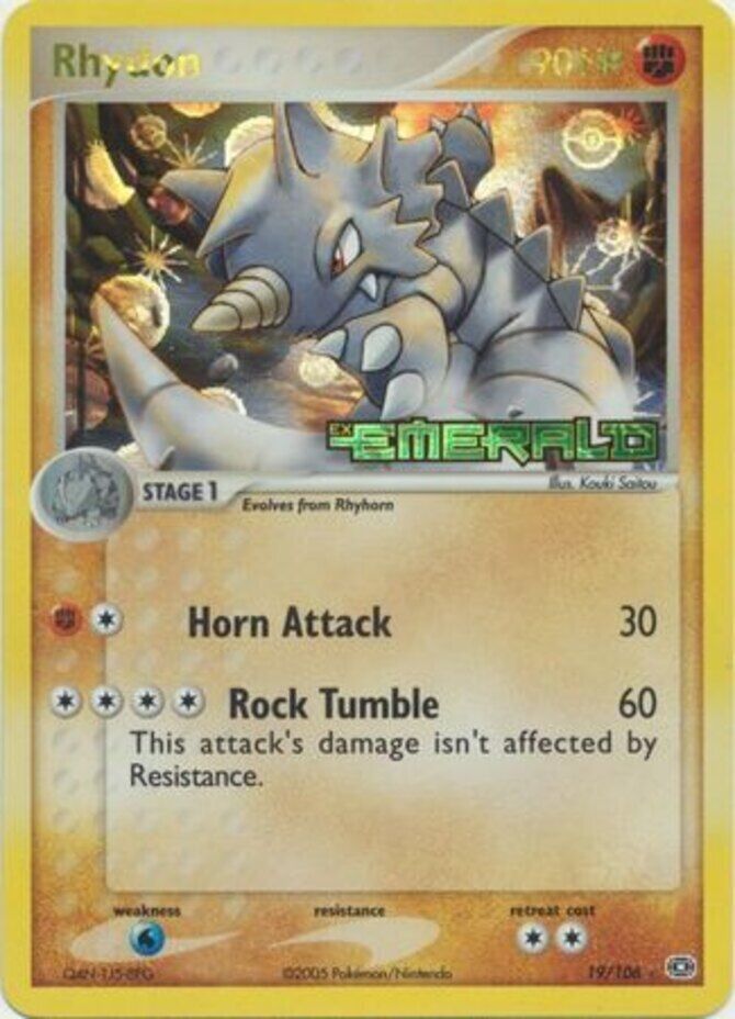 Rhydon (19/106) (Stamped) [EX: Emerald] | Gamers Paradise