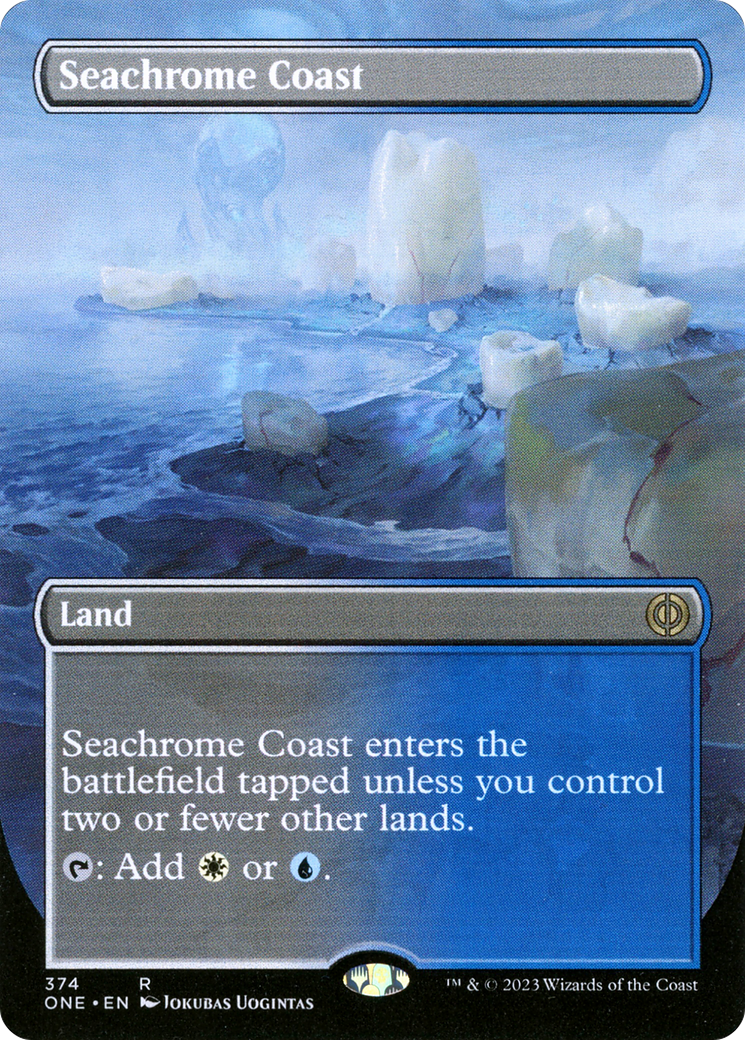 Seachrome Coast (Borderless Alternate Art) [Phyrexia: All Will Be One] | Gamers Paradise