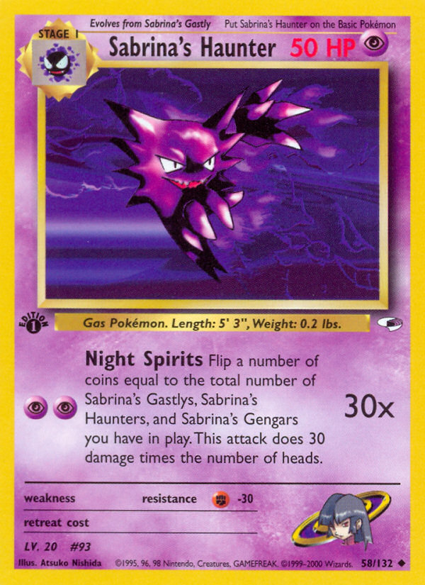 Sabrina's Haunter (58/132) [Gym Heroes 1st Edition] | Gamers Paradise