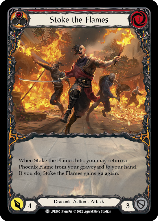 Stoke the Flames (Extended Art) [UPR100] (Uprising)  Rainbow Foil | Gamers Paradise