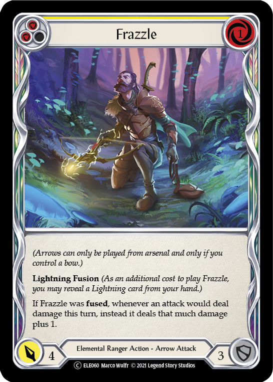 Frazzle (Yellow) [U-ELE060] Unlimited Rainbow Foil | Gamers Paradise