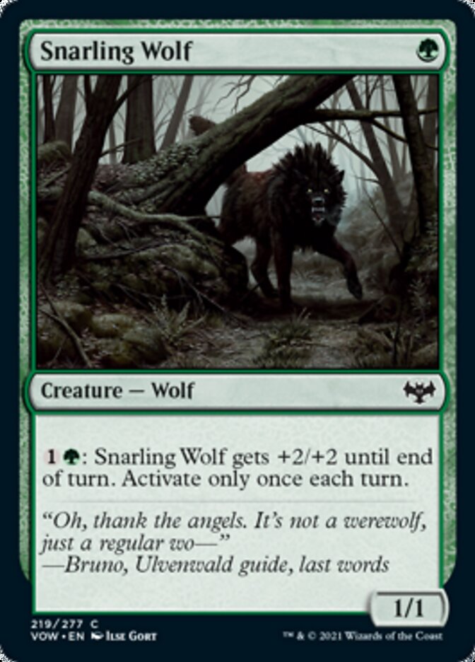 Snarling Wolf [Innistrad: Crimson Vow] | Gamers Paradise