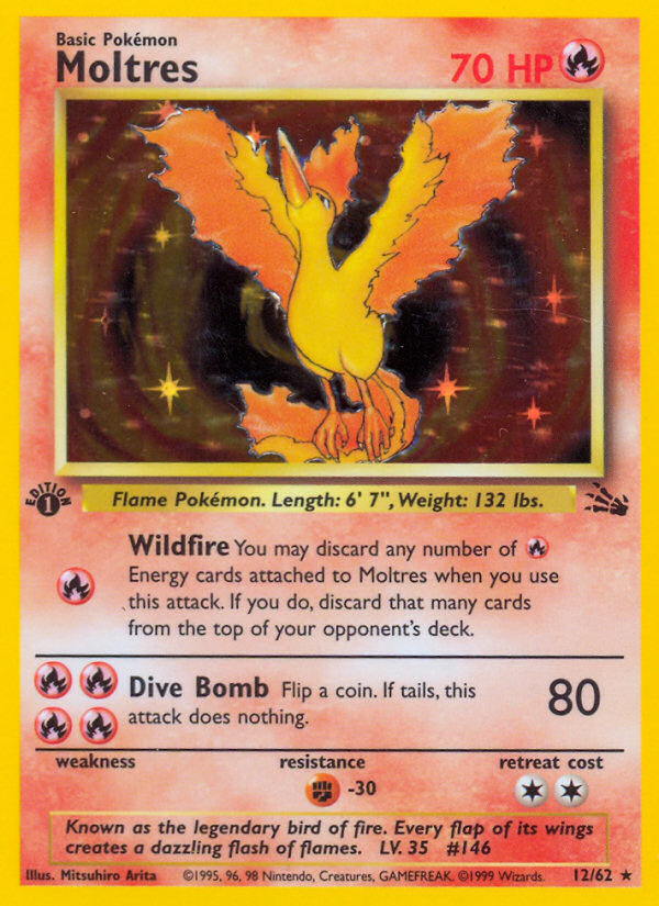 Moltres (12/62) [Fossil 1st Edition] | Gamers Paradise