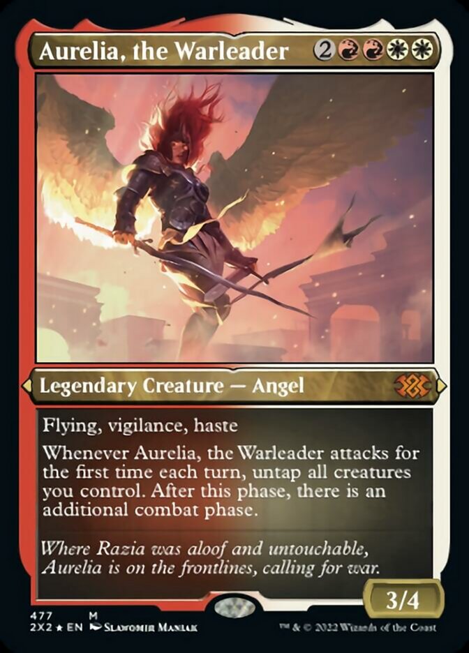 Aurelia, the Warleader (Foil Etched) [Double Masters 2022] | Gamers Paradise