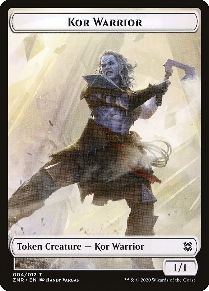 Copy // Kor Warrior Double-Sided Token [Zendikar Rising Tokens] | Gamers Paradise