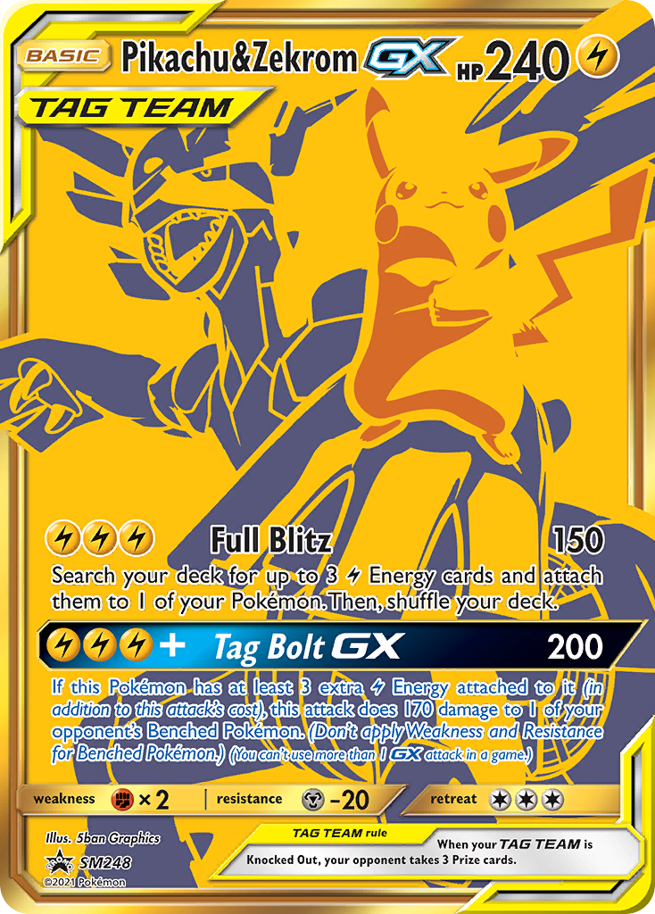 Pikachu & Zekrom GX (SM248) (Jumbo Card) [Sun & Moon: Black Star Promos] | Gamers Paradise