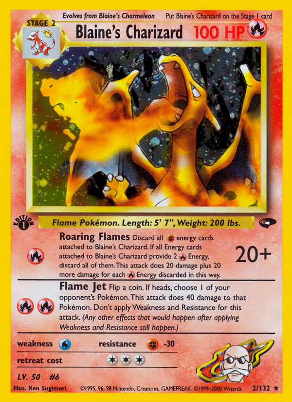 Blaine's Charizard (2/132) [Gym Challenge 1st Edition] | Gamers Paradise