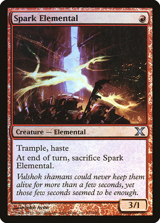 Spark Elemental (Premium Foil) [Tenth Edition] | Gamers Paradise