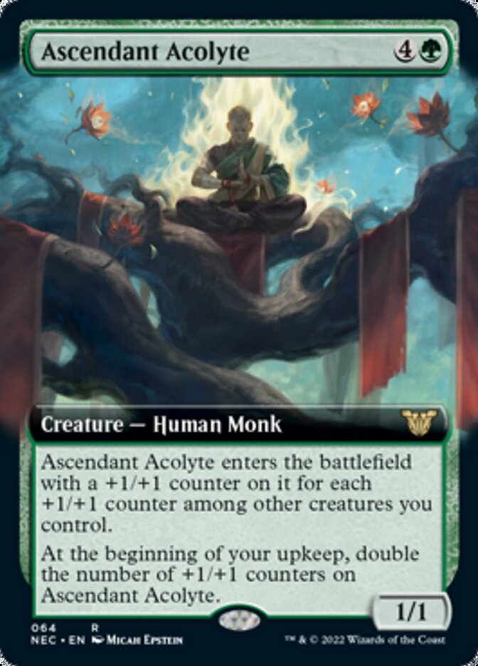 Ascendant Acolyte (Extended Art) [Kamigawa: Neon Dynasty Commander] | Gamers Paradise