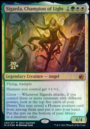 Sigarda, Champion of Light [Innistrad: Midnight Hunt Prerelease Promos] | Gamers Paradise