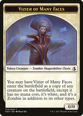 Vizier of Many Faces // Zombie Double-Sided Token [Amonkhet Tokens] | Gamers Paradise