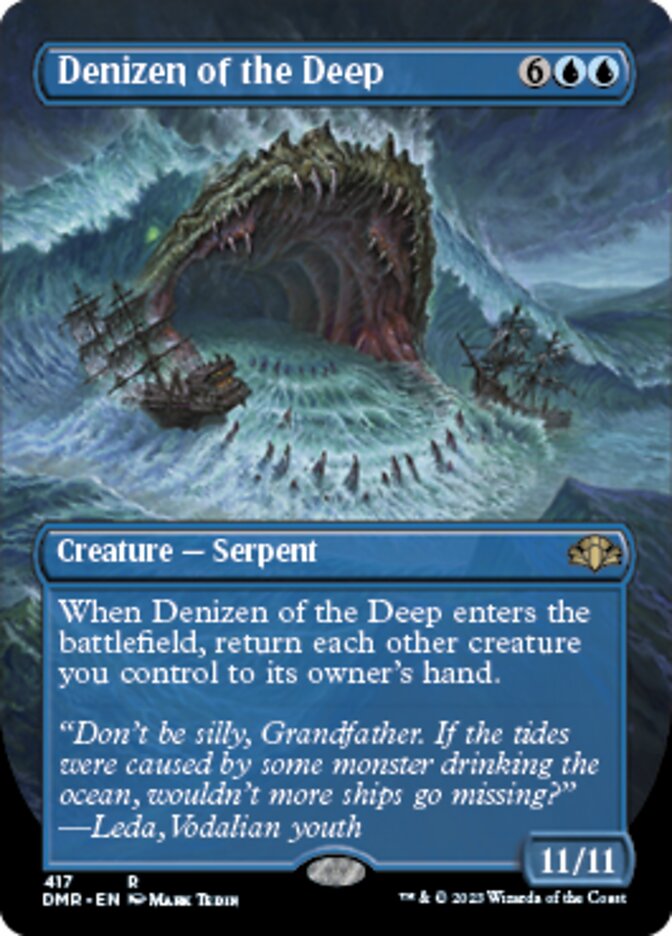 Denizen of the Deep (Borderless Alternate Art) [Dominaria Remastered] | Gamers Paradise