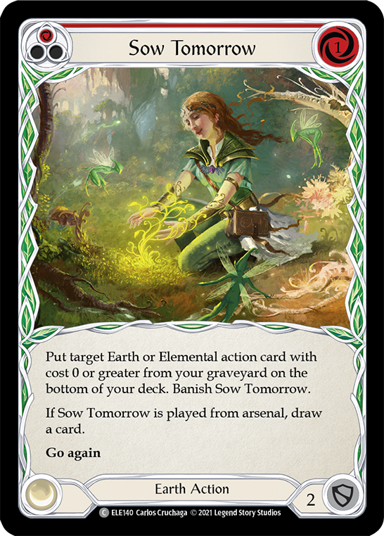 Sow Tomorrow (Red) [ELE140] (Tales of Aria)  1st Edition Rainbow Foil | Gamers Paradise