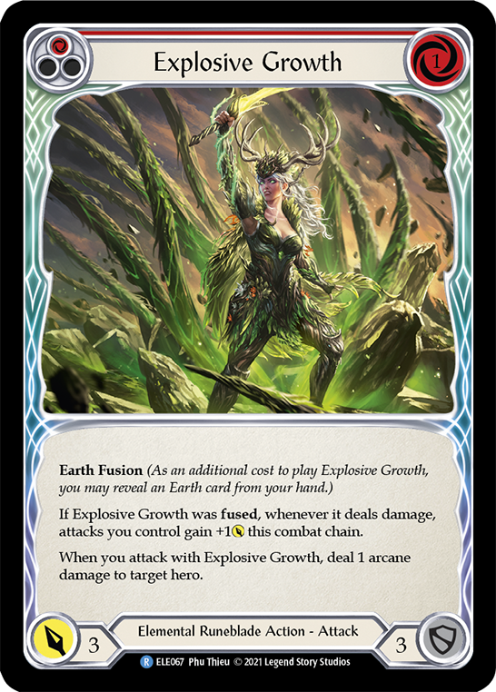 Explosive Growth (Red) [ELE067] (Tales of Aria)  1st Edition Rainbow Foil | Gamers Paradise