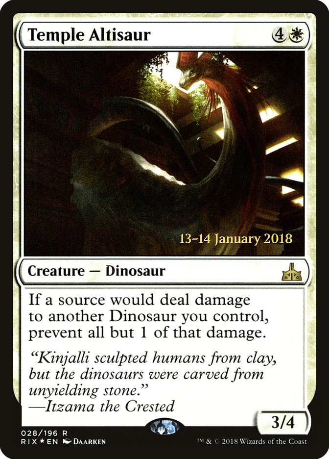 Temple Altisaur [Rivals of Ixalan Prerelease Promos] | Gamers Paradise