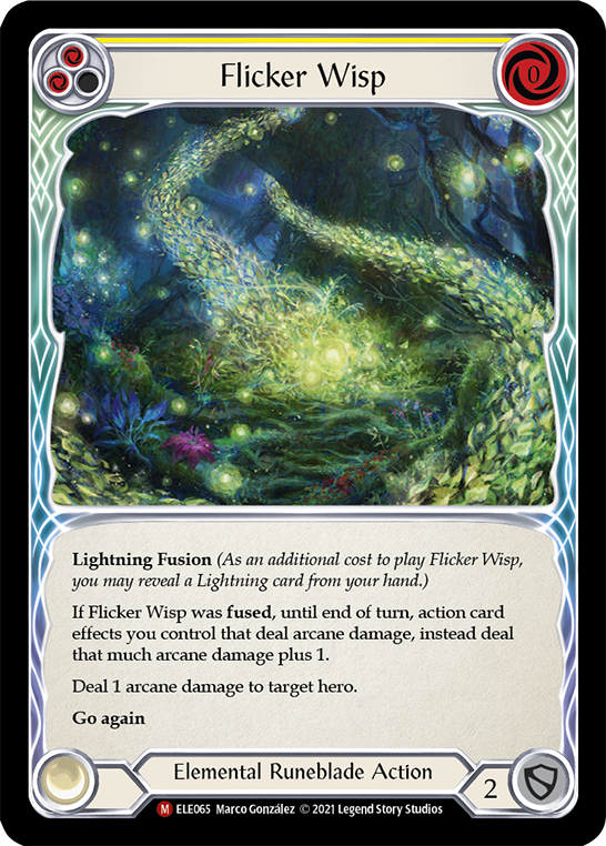 Flicker Wisp [ELE065] (Tales of Aria)  1st Edition Rainbow Foil | Gamers Paradise