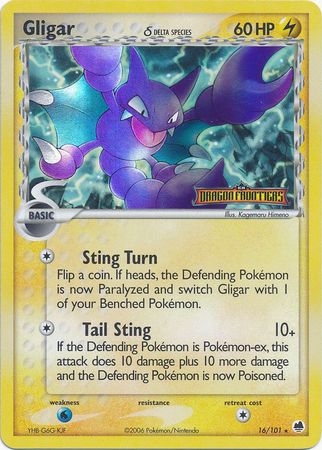 Gligar (16/101) (Delta Species) (Stamped) [EX: Dragon Frontiers] | Gamers Paradise