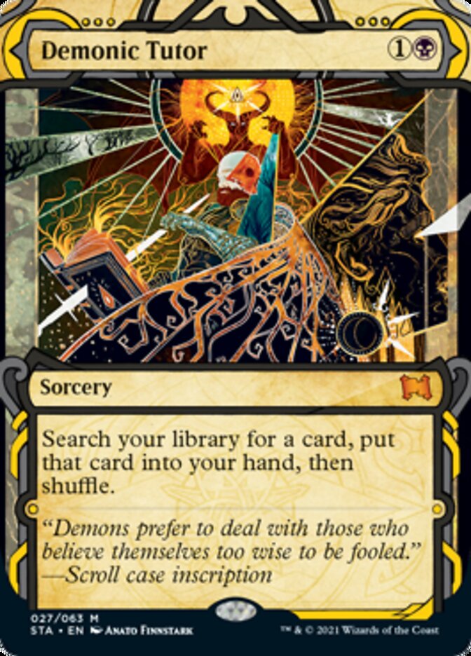 Demonic Tutor (Foil Etched) [Strixhaven: School of Mages Mystical Archive] | Gamers Paradise