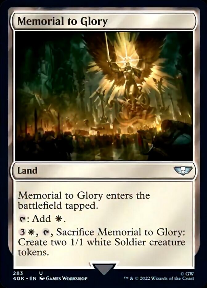 Memorial to Glory (Surge Foil) [Universes Beyond: Warhammer 40,000] | Gamers Paradise