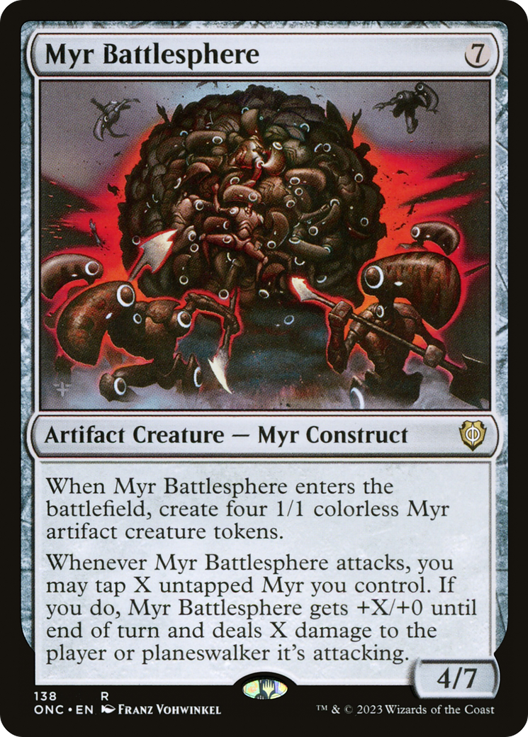 Myr Battlesphere [Phyrexia: All Will Be One Commander] | Gamers Paradise