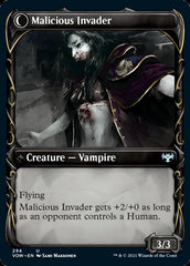 Innocent Traveler // Malicious Invader (Showcase Fang Frame) [Innistrad: Crimson Vow] | Gamers Paradise