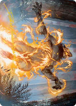Burn the Accursed Art Card (Gold-Stamped Signature) [Innistrad: Midnight Hunt Art Series] | Gamers Paradise