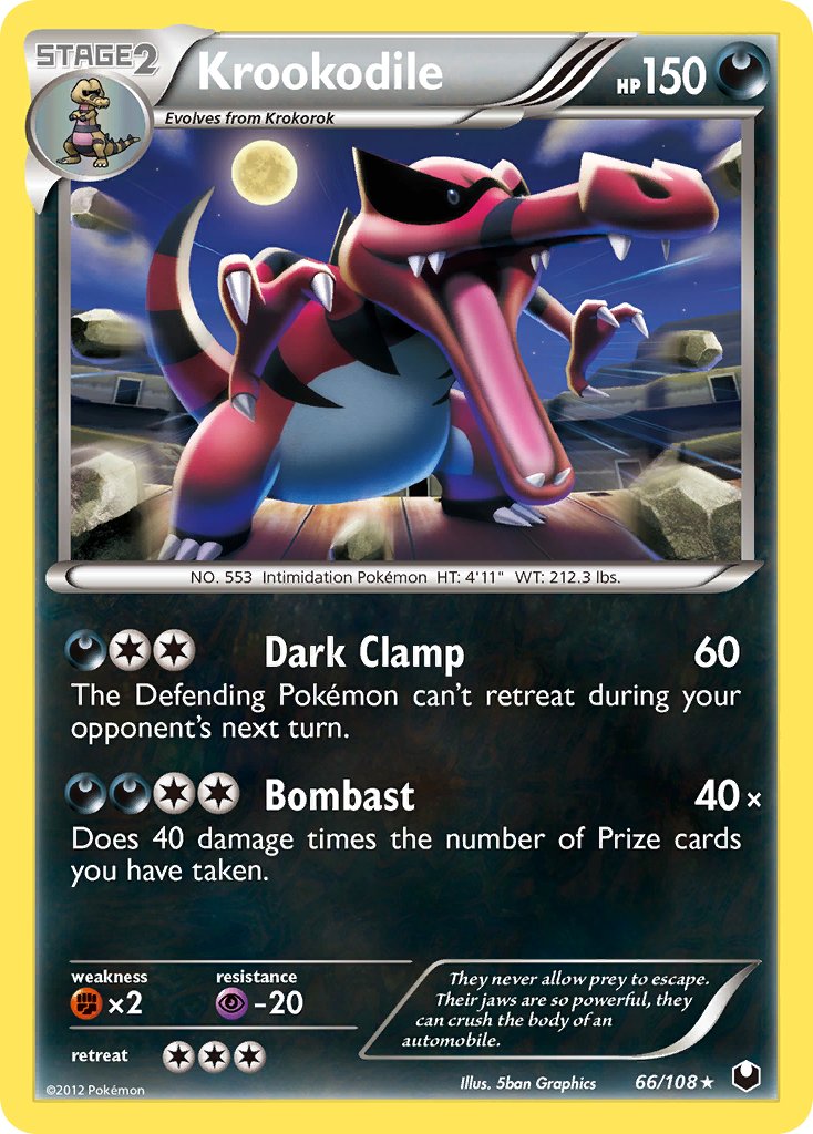 Krookodile (66/108) (Cosmos Holo) (Blister Exclusive) [Black & White: Dark Explorers] | Gamers Paradise