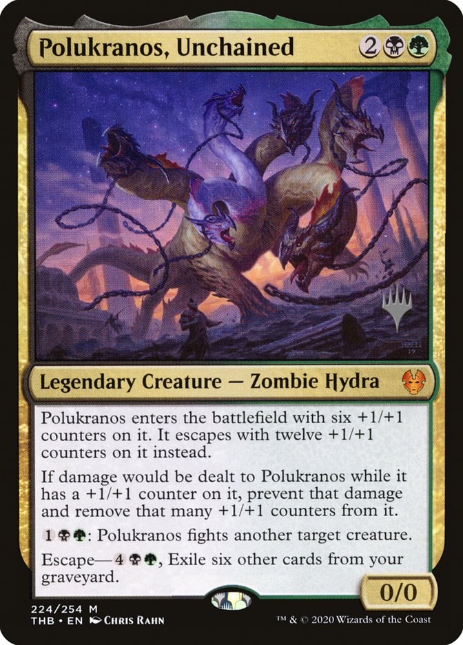 Polukranos, Unchained (Promo Pack) [Theros Beyond Death Promos] | Gamers Paradise