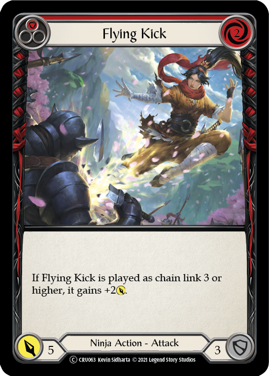 Flying Kick (Red) [U-CRU063-RF] Unlimited Rainbow Foil | Gamers Paradise