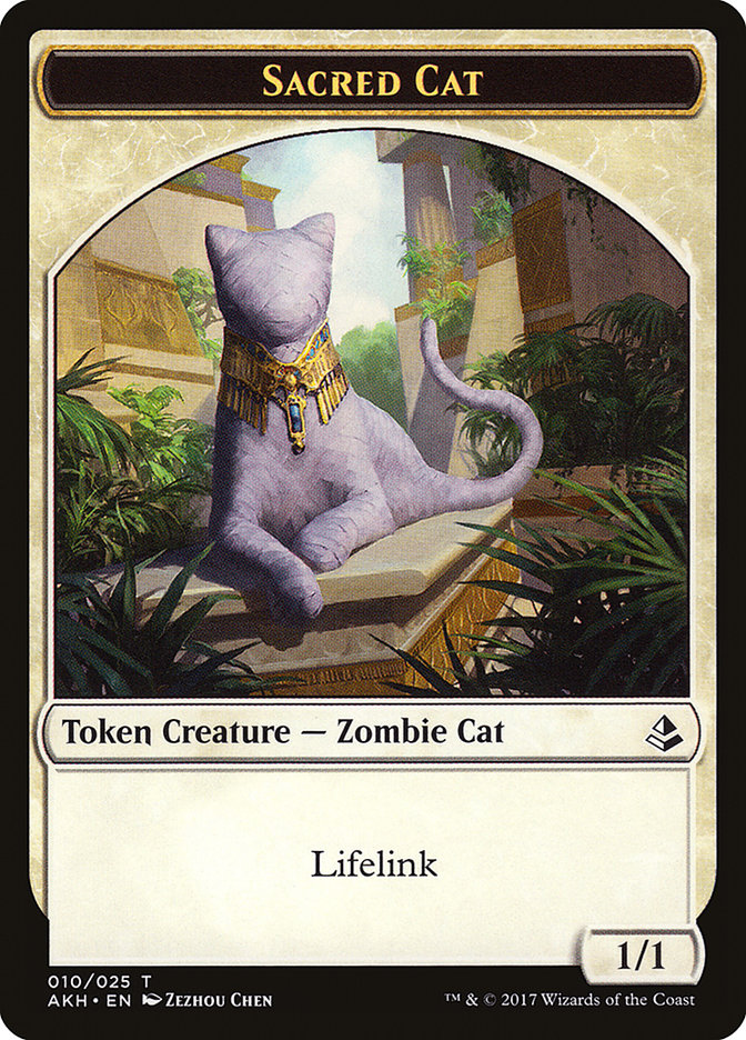 Sacred Cat // Insect Double-Sided Token [Amonkhet Tokens] | Gamers Paradise