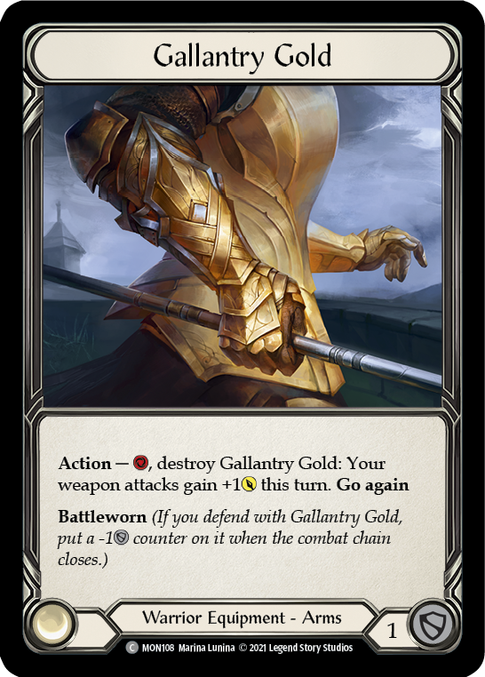 Gallantry Gold [MON108-CF] 1st Edition Cold Foil | Gamers Paradise