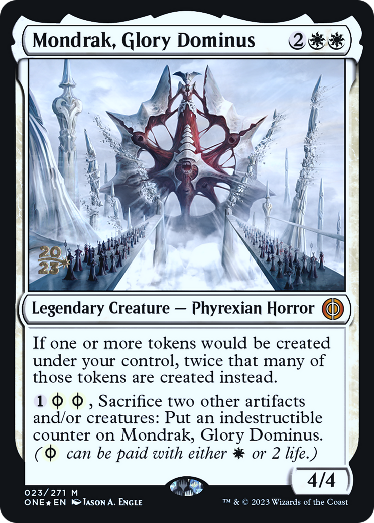 Mondrak, Glory Dominus [Phyrexia: All Will Be One Prerelease Promos] | Gamers Paradise