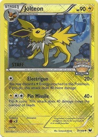 Jolteon (37/108) (Regional Championship 2013 Promo Staff) [Black & White: Dark Explorers] | Gamers Paradise