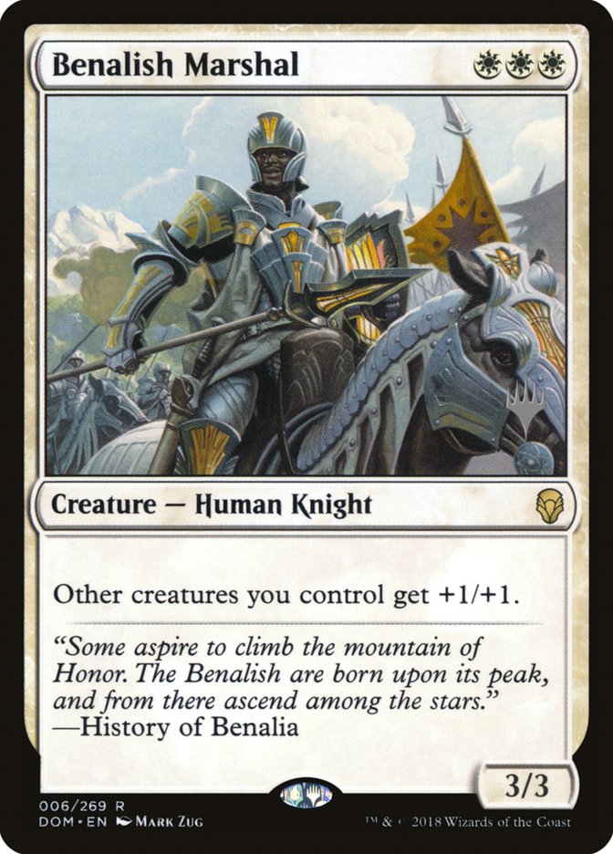 Benalish Marshal (Promo Pack) [Dominaria Promos] | Gamers Paradise