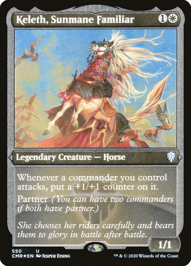 Keleth, Sunmane Familiar (Etched) [Commander Legends] | Gamers Paradise