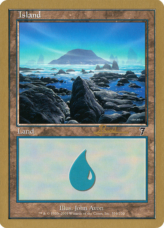 Island (ar334) (Antoine Ruel) [World Championship Decks 2001] | Gamers Paradise