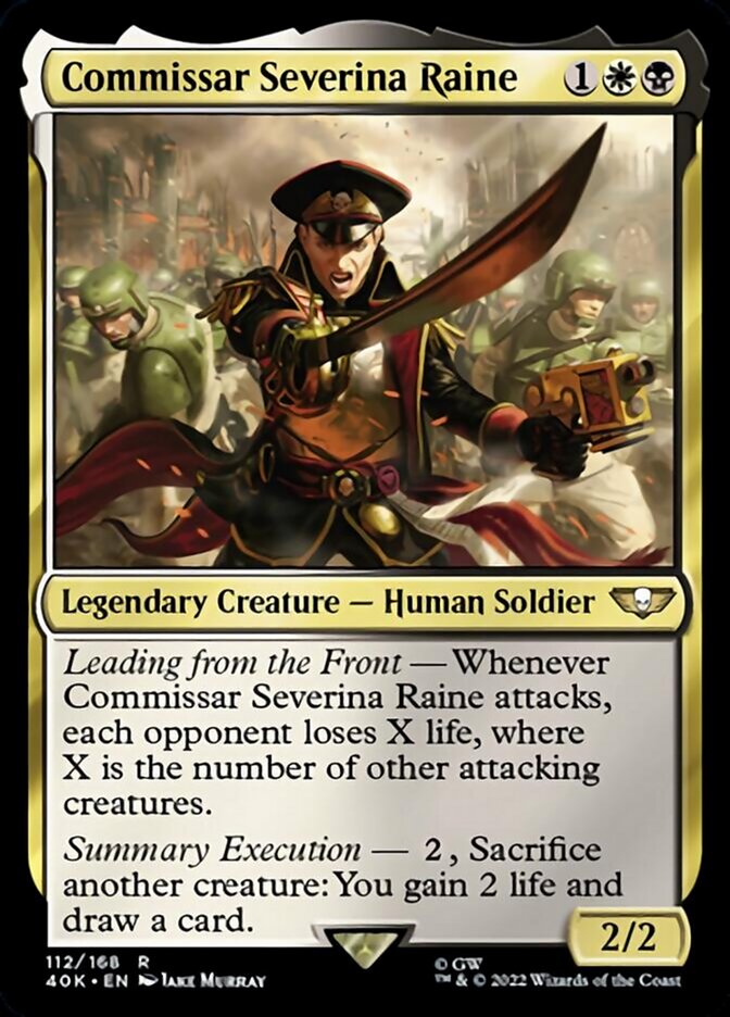 Commissar Severina Raine (Surge Foil) [Universes Beyond: Warhammer 40,000] | Gamers Paradise