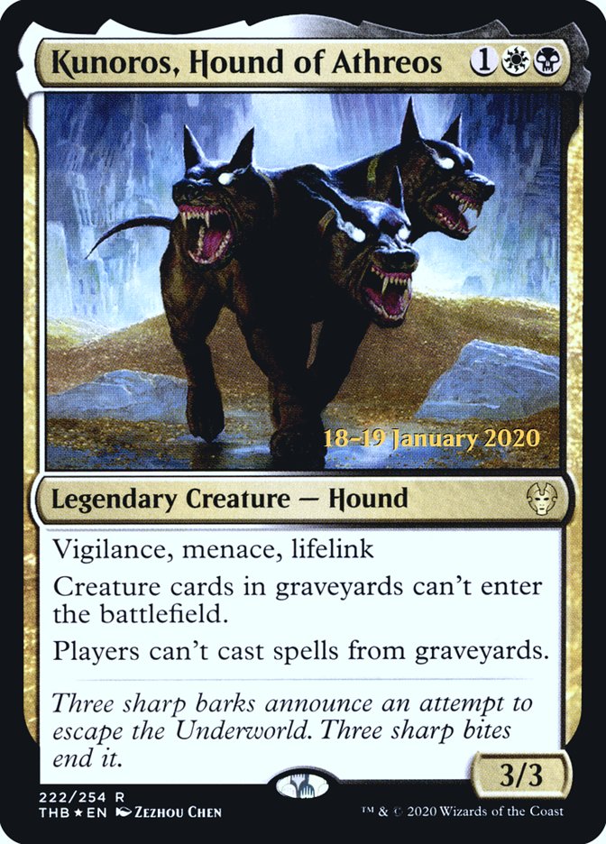 Kunoros, Hound of Athreos [Theros Beyond Death Prerelease Promos] | Gamers Paradise