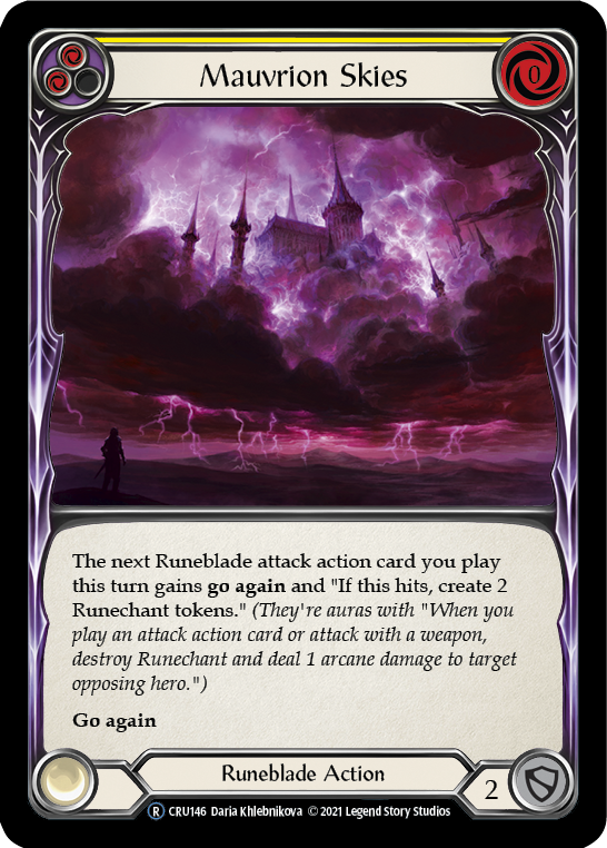 Mauvrion Skies (Yellow) [U-CRU146-RF] Unlimited Rainbow Foil | Gamers Paradise
